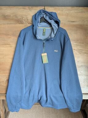 Marsh Wear Sullivan Hoodie Mens 2XL Stargazer Blue Long Sleeve Quarter Zip NWT